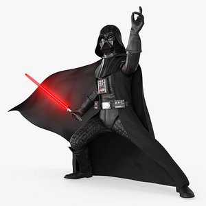 Star Wars Darth Vader Action Pose with Lightsaber 3D