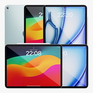 3D model iPad Air 13 inch Blue M2 2024