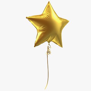 Matte Gold Star Foil Balloon model