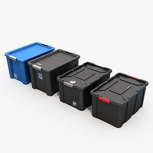 storage plastic bins 3D