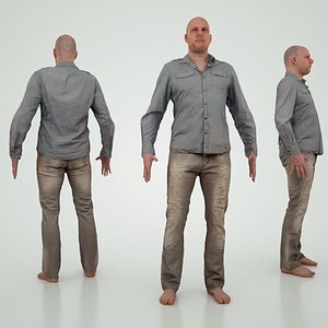 3d male character jeans