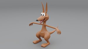 3D Kangaroo Cartoon