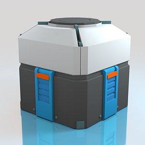 3D loot box crate overwatch model