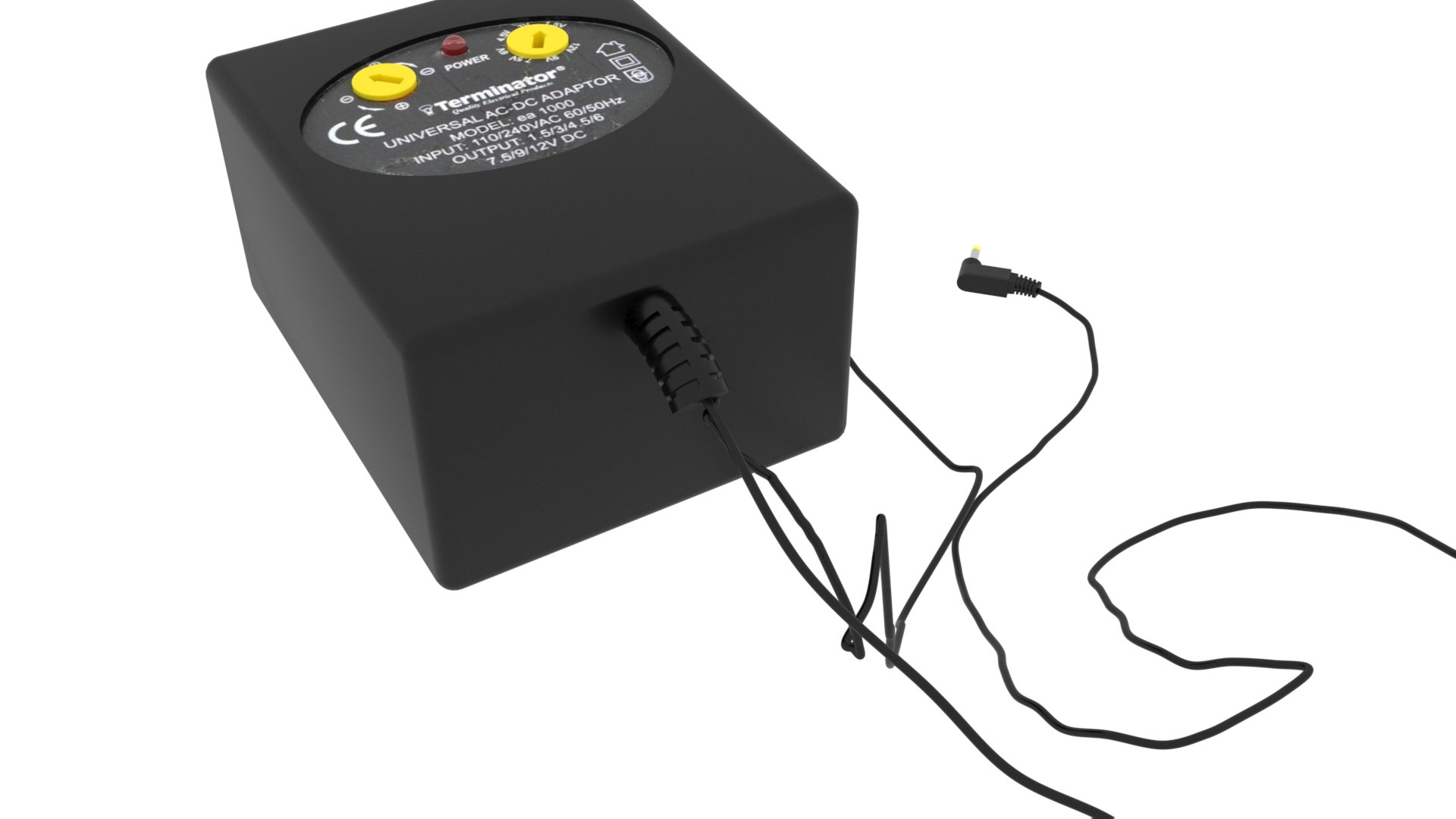 Terminator Ac Dc Power Adapter 3D model - TurboSquid 1758272