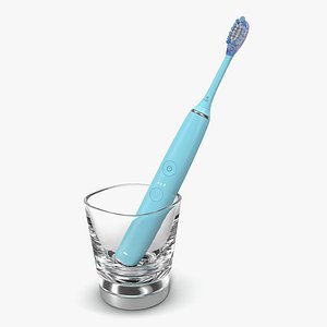 Electric Toothbrush with Glass Charger Generic 3D Model