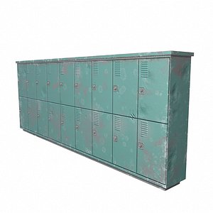 3D locker cabinet01 pbr low-poly
