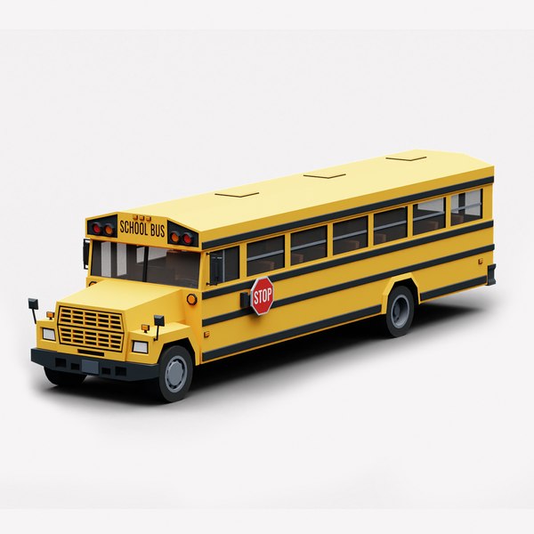 3D Cartoon Stylized School Bus Classic - TurboSquid 1788967