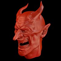 Demon with horns