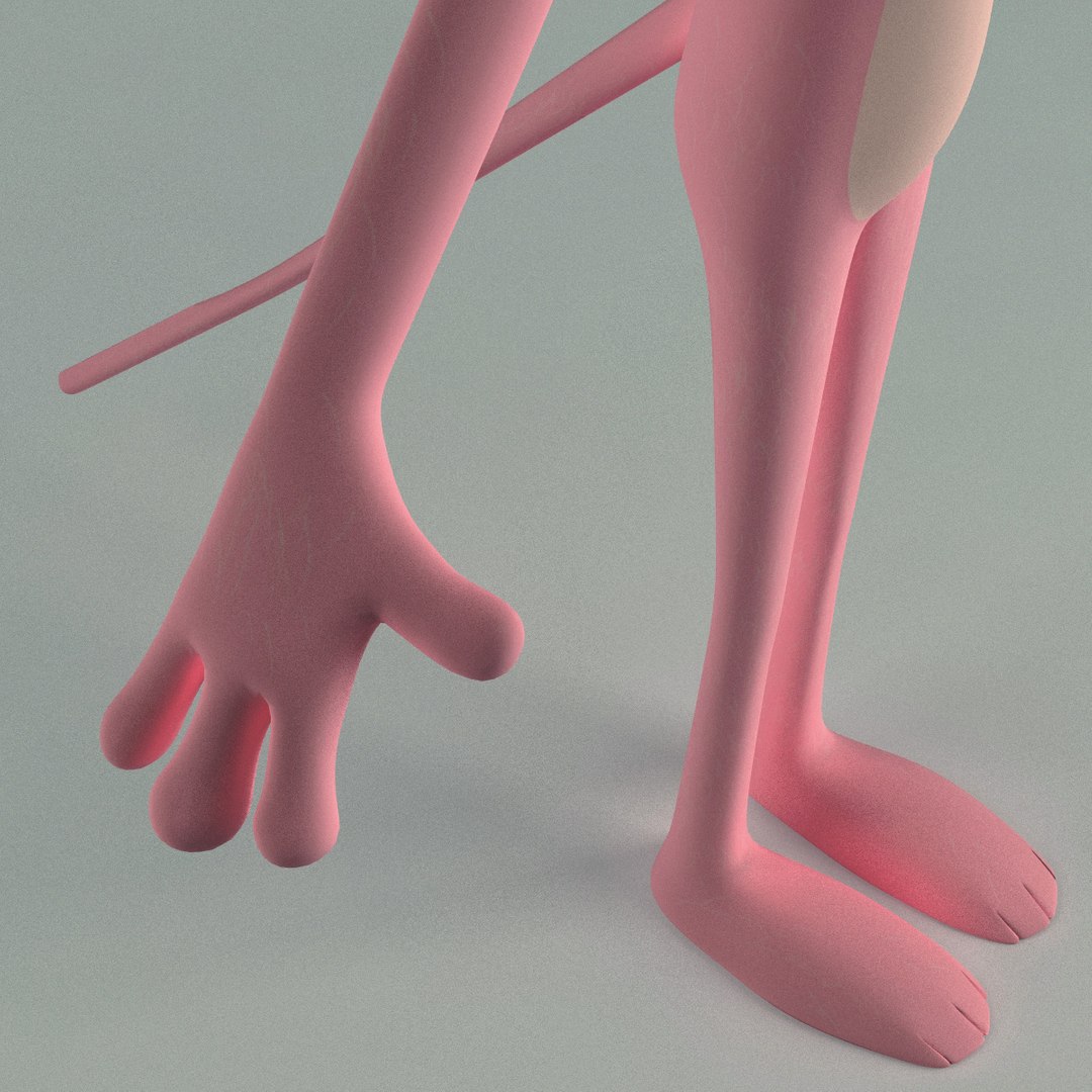 Pink Panther T-Pose ~ 3D Model ~ Download #91484628