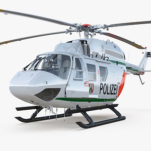 Kawasaki BK 117 German Police Helicopter Rigged