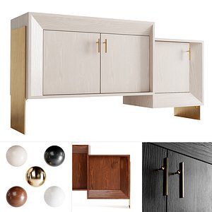 Davana credenza by Kelly Wearstler 4 Materials 3D model