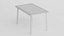 Mesa de madeira retangular antiga LP-MAX