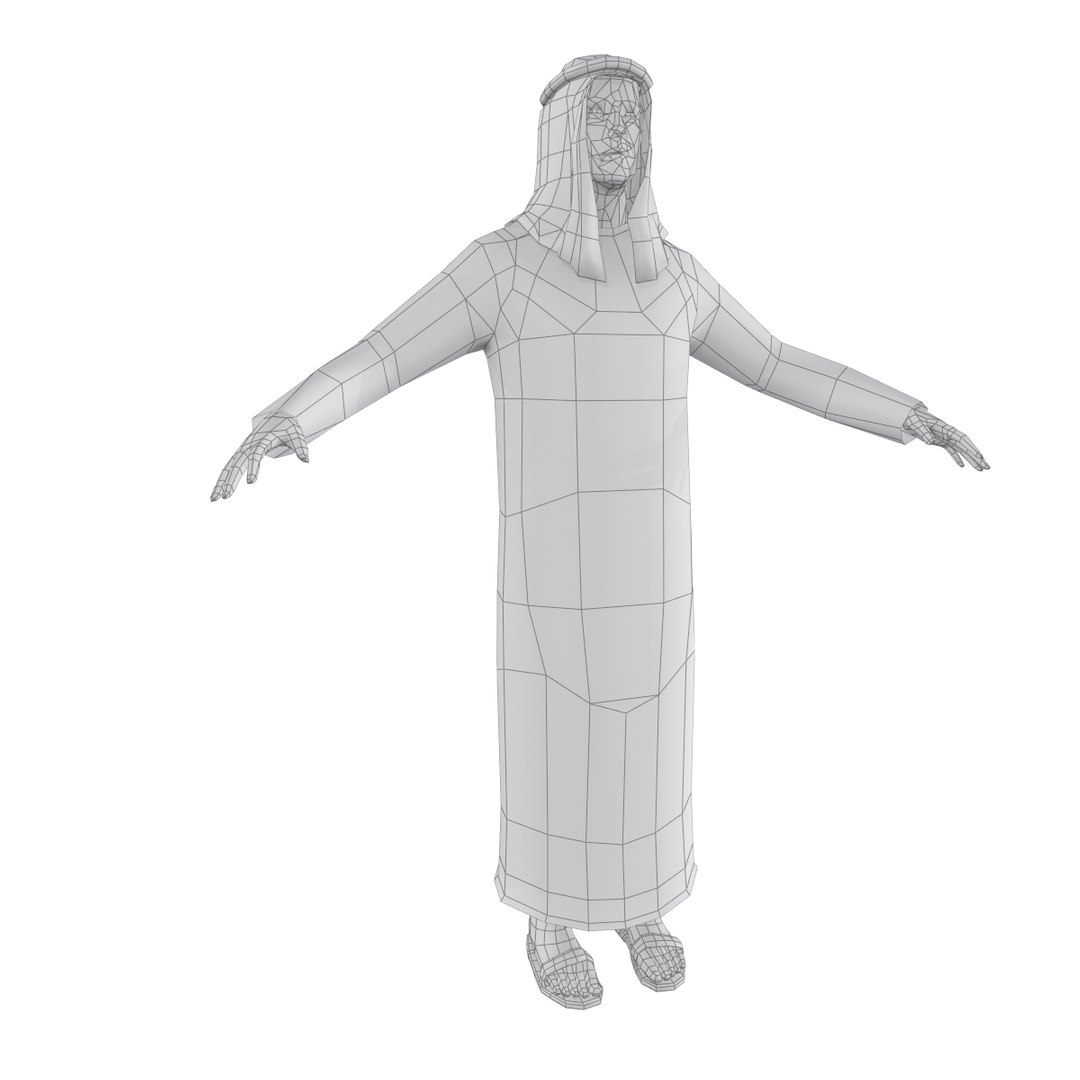 3d model rigged arab man