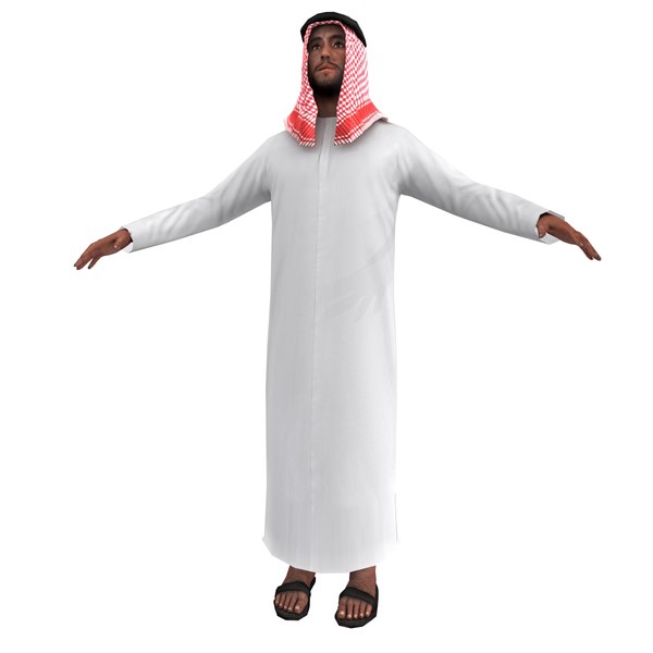 3d model rigged arab man