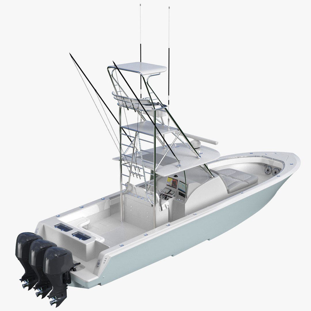 Sport Fishing Boat Standard 3D model preview
