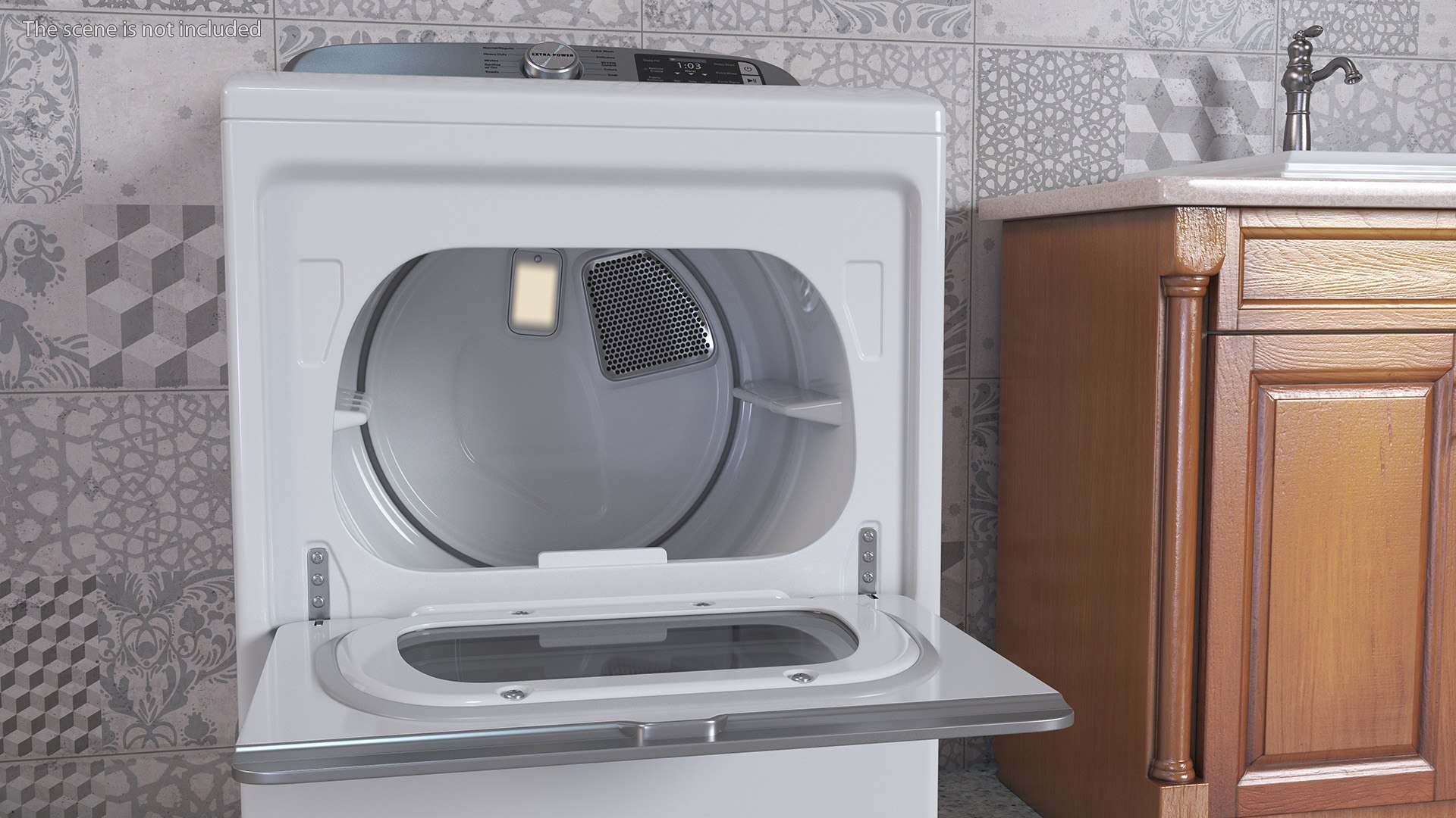 Smart Top Load Clothes Dryer White 3D Model TurboSquid 2097555