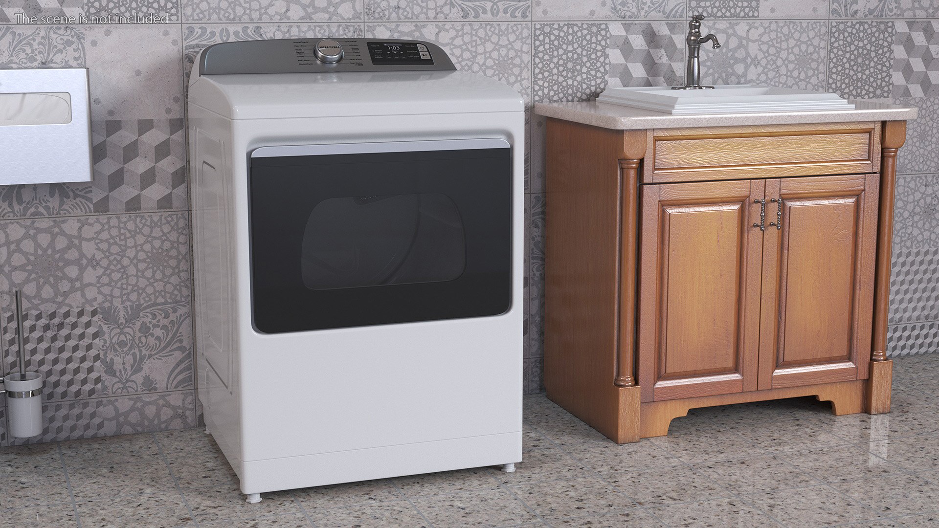 Smart Top Load Clothes Dryer White 3D Model TurboSquid 2097555