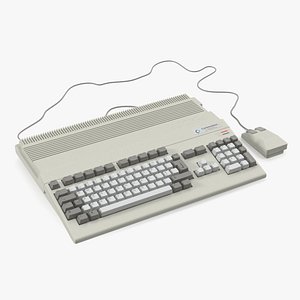 3D Home Computer Commodore Amiga 500 Keyboard