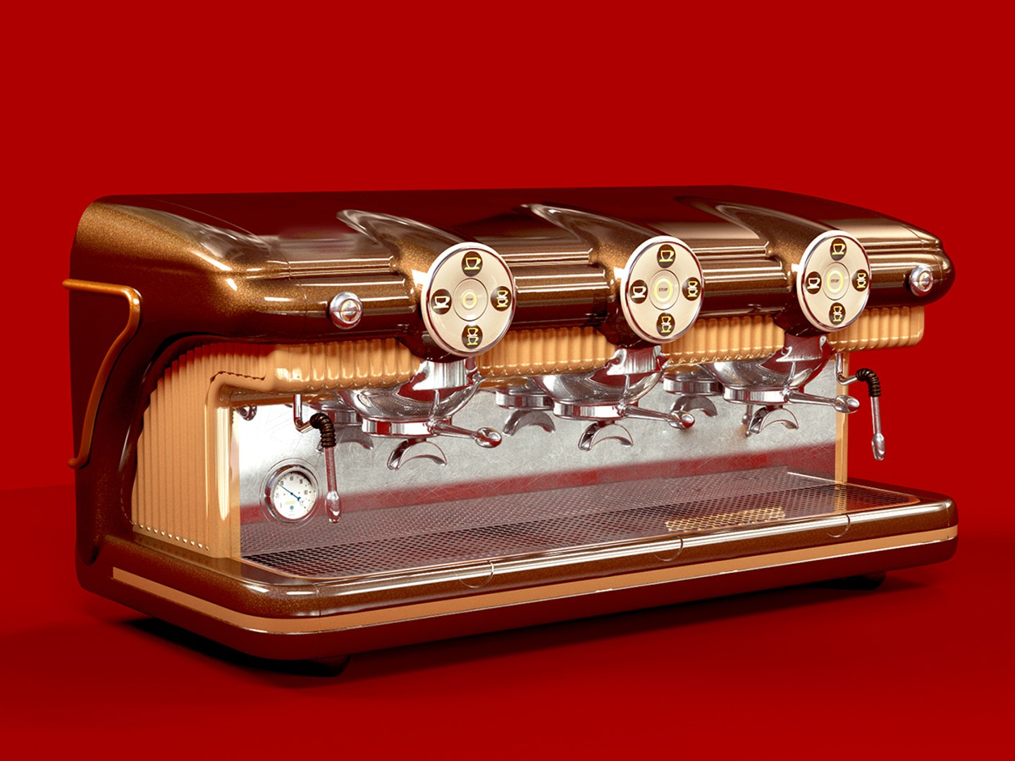 Espresso Machine Vintage Model TurboSquid 1585879