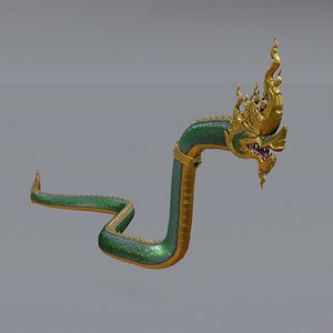 Thai Naga Serpent Mythological Dragon - PBR 4K low-poly 3d model 3D model