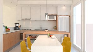 Full kitchen scene cocina completa furniture 3D model