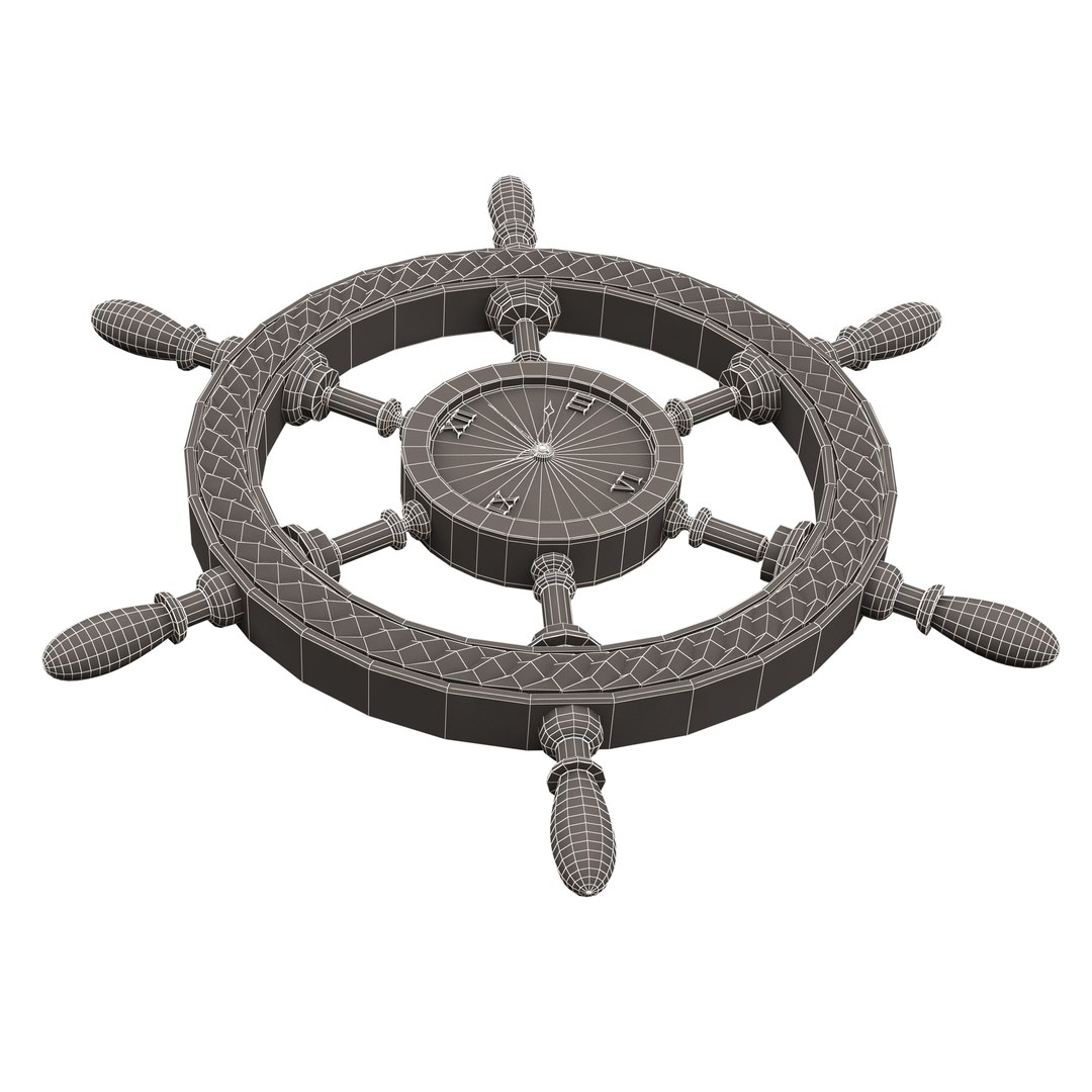 Handwheel Ship Clock 08 Chrome 3D Model - TurboSquid 2137338