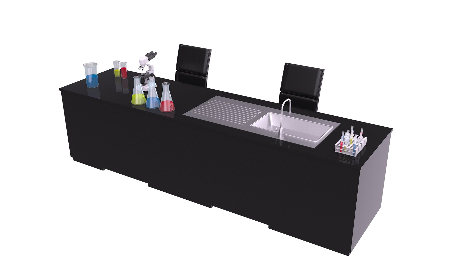 Laboratory Table - Black 3D - TurboSquid 1913496