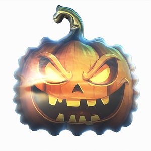 Scary pumpkin foil helium balloon 01