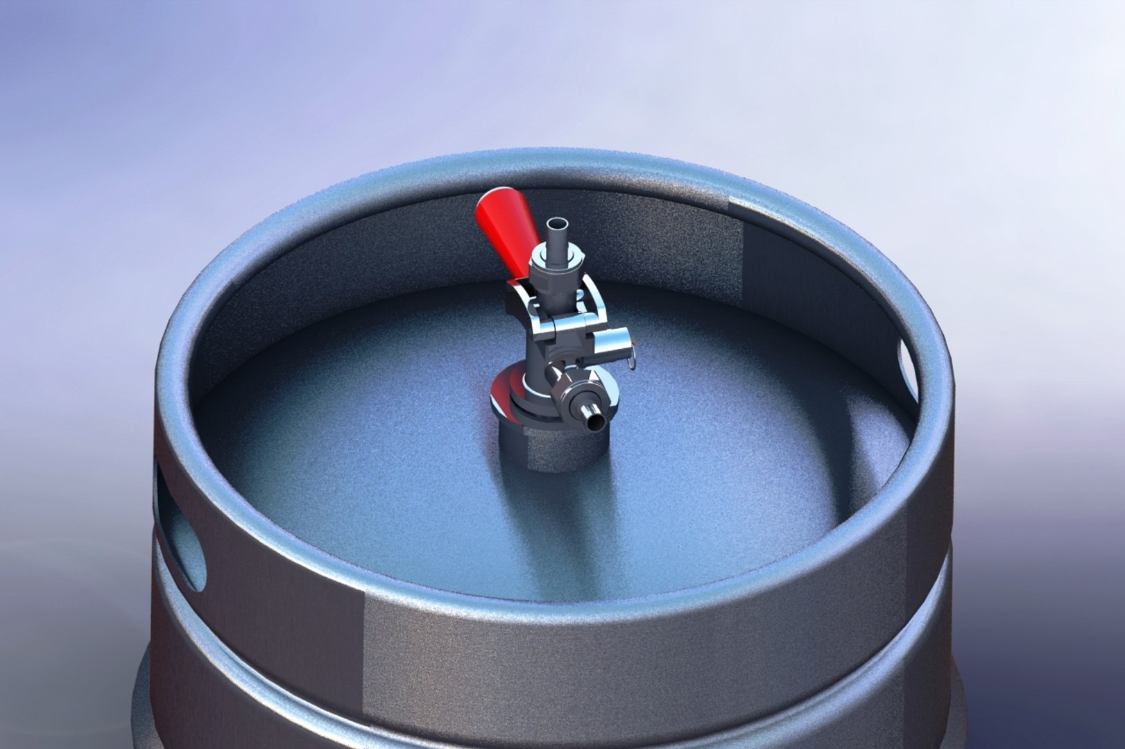 Assembly Beer Kegs 3d Model