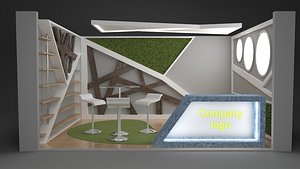 Futuristic product podium 3D model