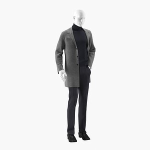 3D realistic mannequin coat model