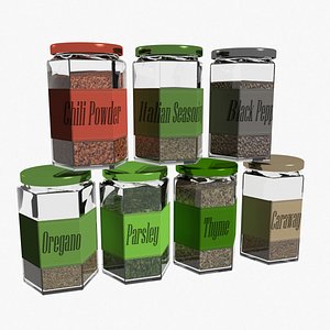 Spice Jars 3D model