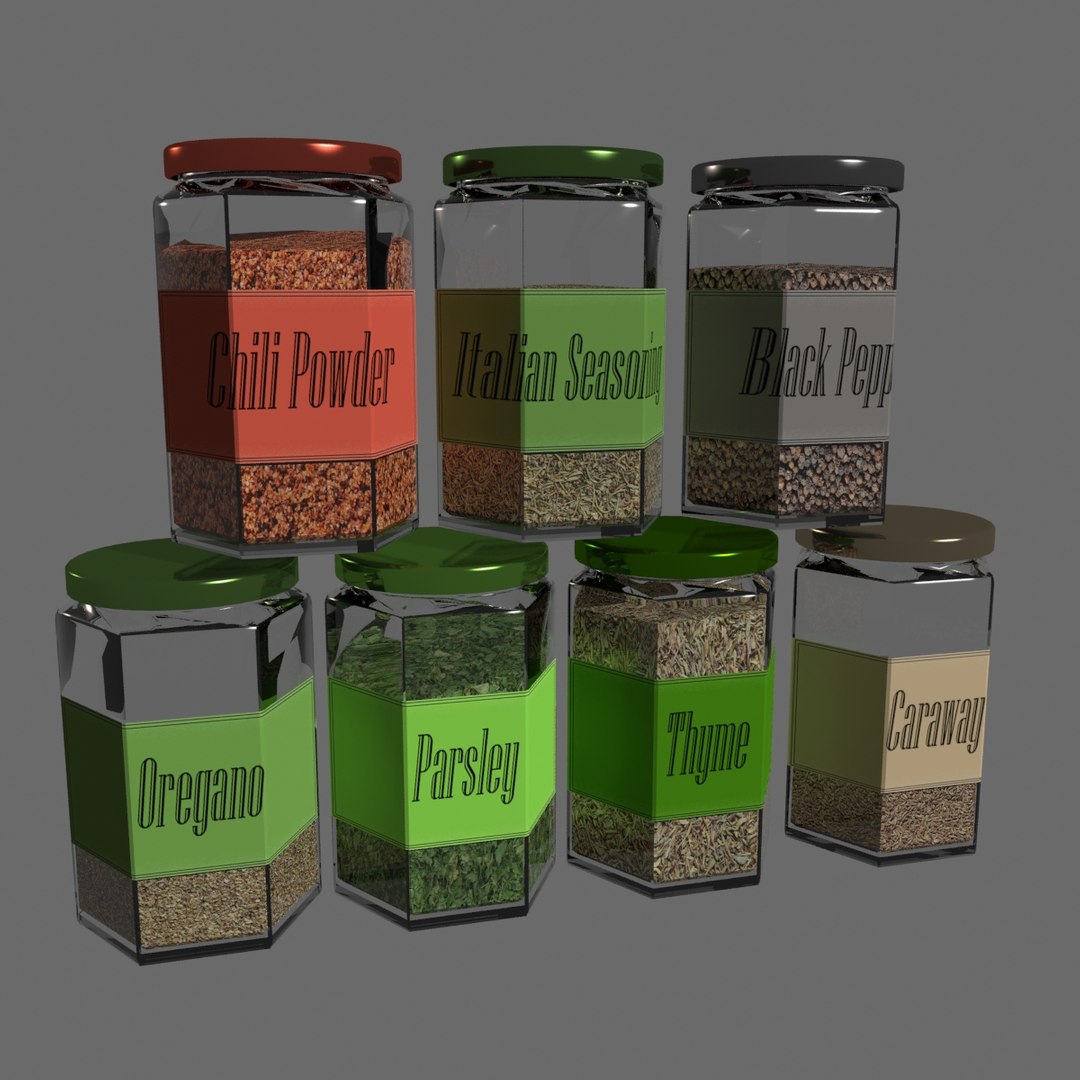 Spice Jars 3D model