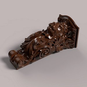 carved corbel cnc model