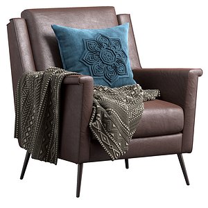 3D cambridge leather armchair model
