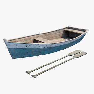3D Painted Wooden Boat
