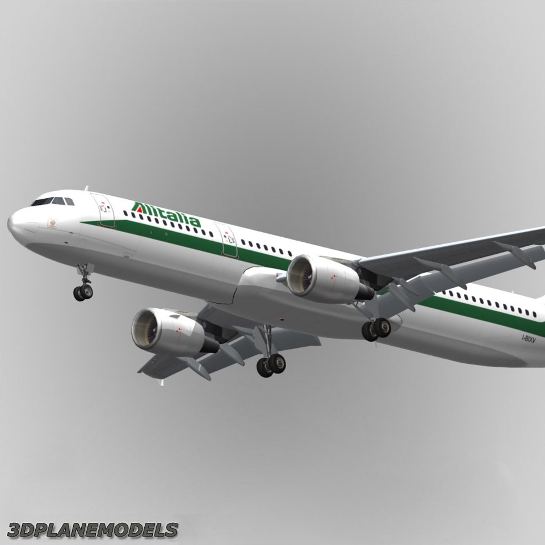 Airbus A321 Alitalia A-321 3d Max