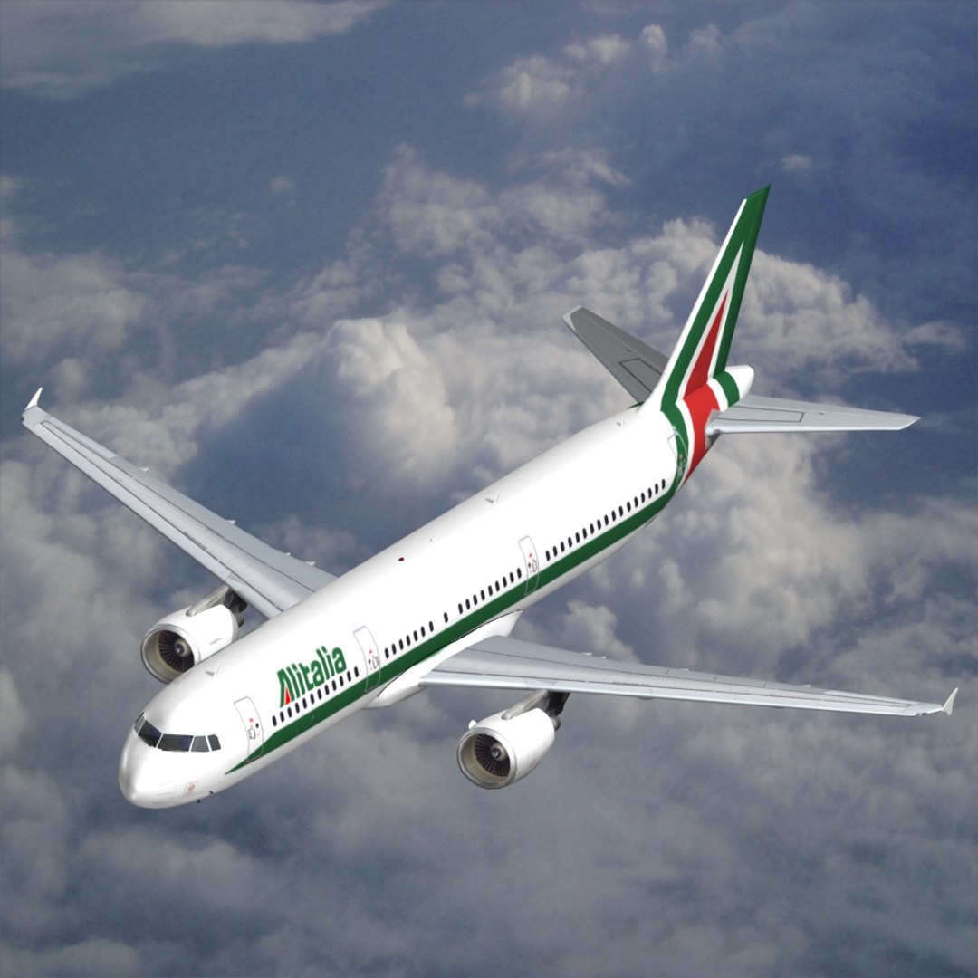 Airbus A321 Alitalia A-321 3d Max