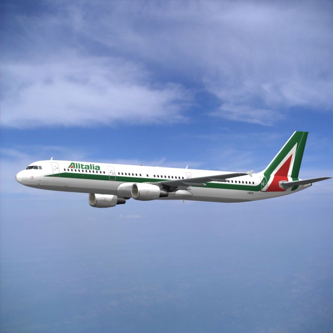 Airbus A321 Alitalia A-321 3d Max