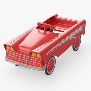 Old Retro Murray Pedal Car Red 3D model