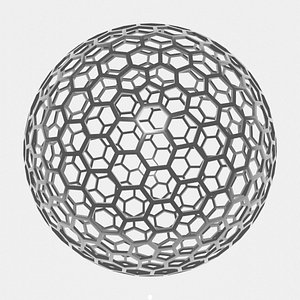 Geodesic  Hexagon Dome Frame 3D