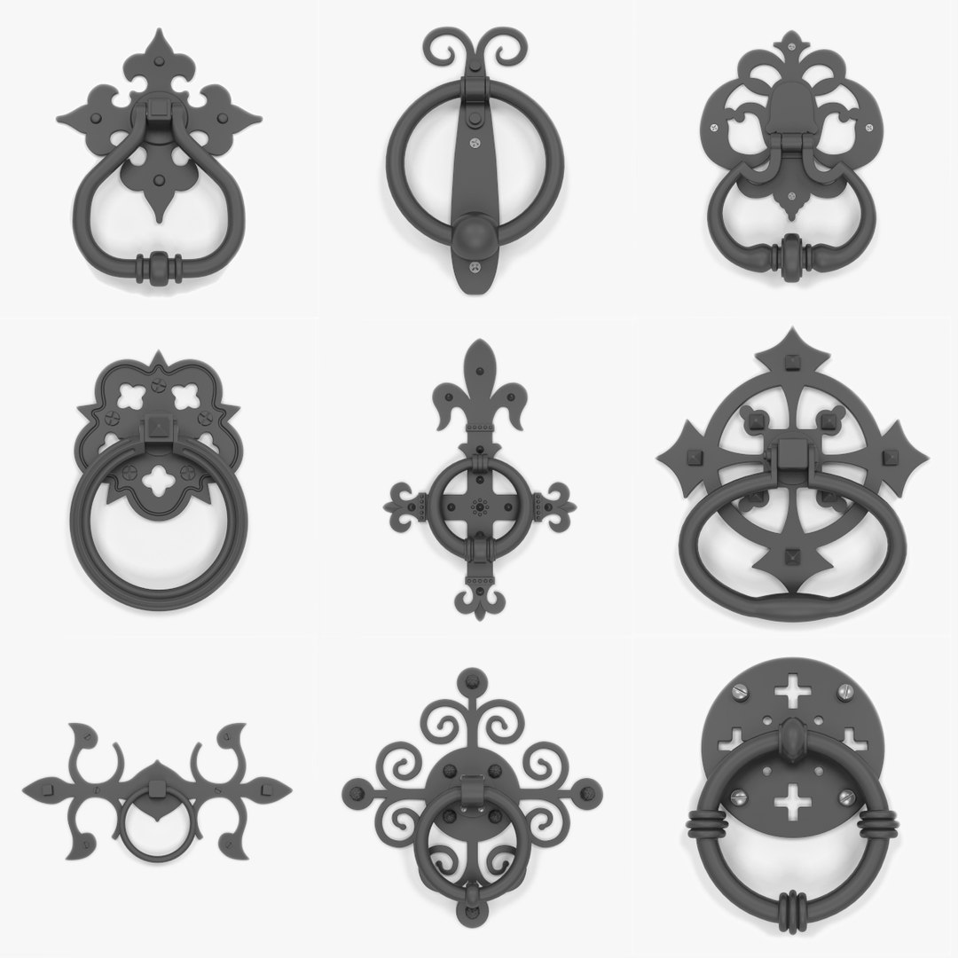 3D Door knockers collection TurboSquid 1818596