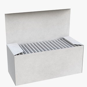 rectangular box filled paper model
