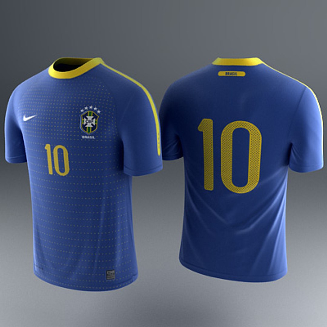 brazil soccer shirt - 3d model