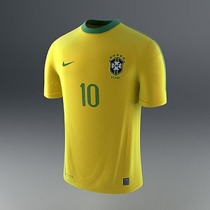 brazil soccer shirt - 3d model
