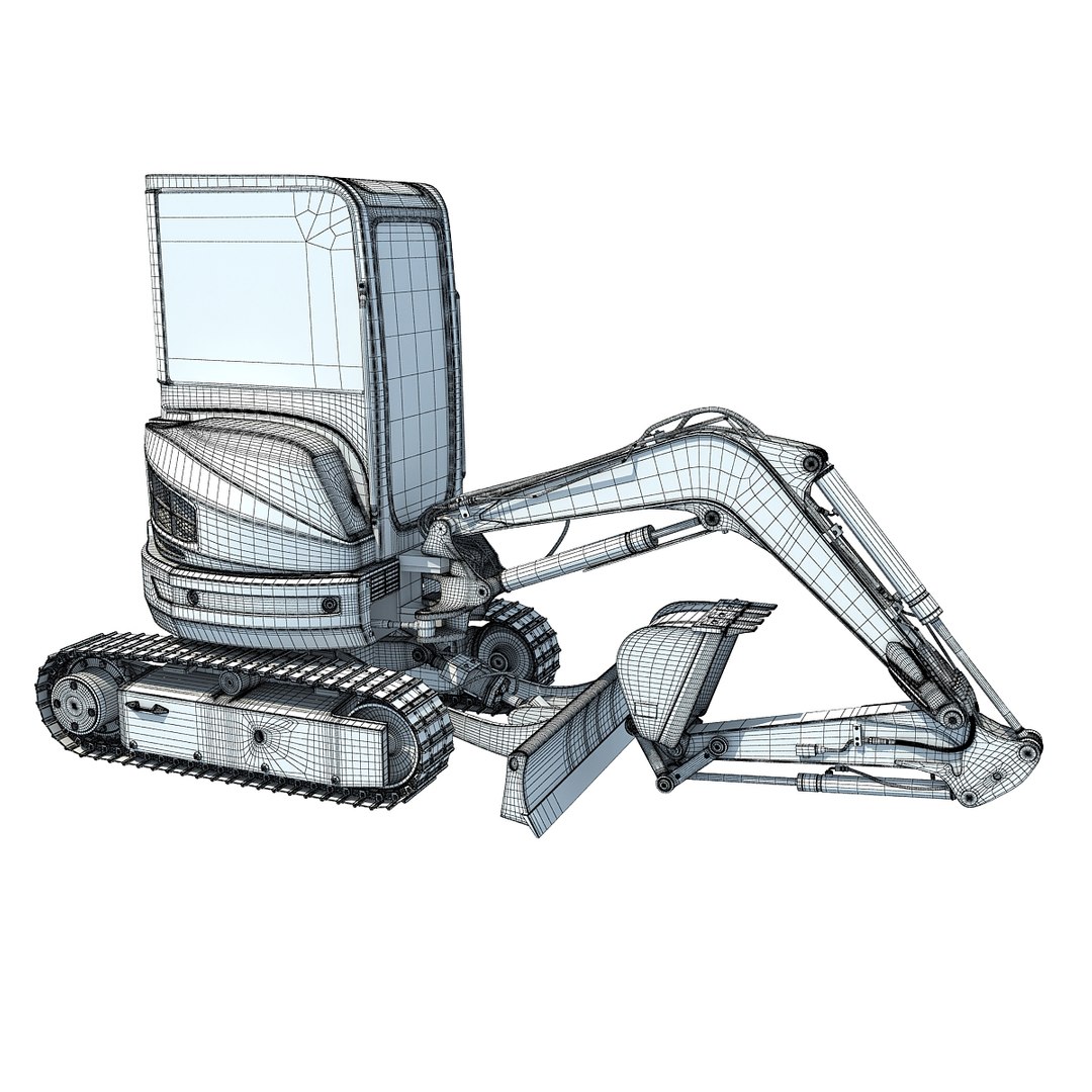 3D tracked mini excavator model https://p.turbosquid.com/ts-thumb/rP/pFPI7w/KeZocBlP/excavatorwireframe4/jpg/1514605894/1920x1080/fit_q87/7b36b30f8d2edf5fe3e5b783cc24bf8d282930b2/excavatorwireframe4.jpg