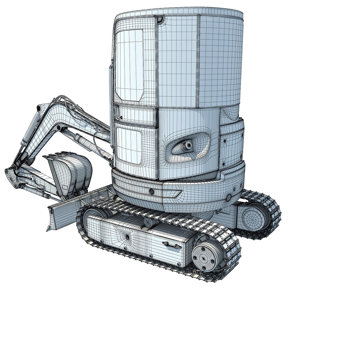 3D tracked mini excavator model https://p.turbosquid.com/ts-thumb/rP/pFPI7w/iLoRatEM/excavatorwireframe2/jpg/1514605894/1920x1080/fit_q87/538374605a04cc2e5d91b02c3d30dc747ac91721/excavatorwireframe2.jpg