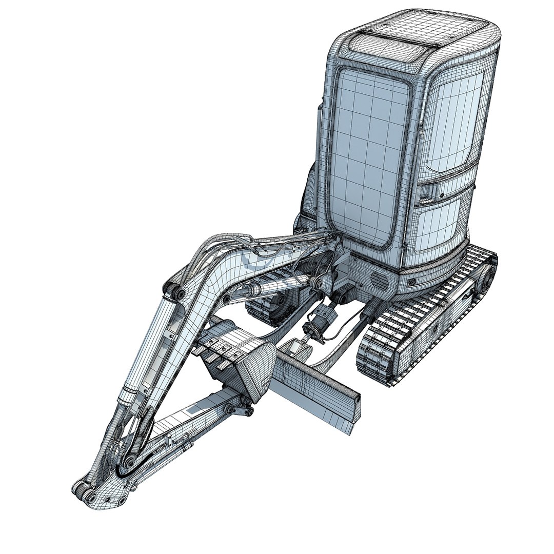 3D tracked mini excavator model https://p.turbosquid.com/ts-thumb/rP/pFPI7w/mLOXWDkM/excavatorwireframe5/jpg/1514605894/1920x1080/fit_q87/c830e4f17c1907149fce473772a7fa02f9cb95be/excavatorwireframe5.jpg