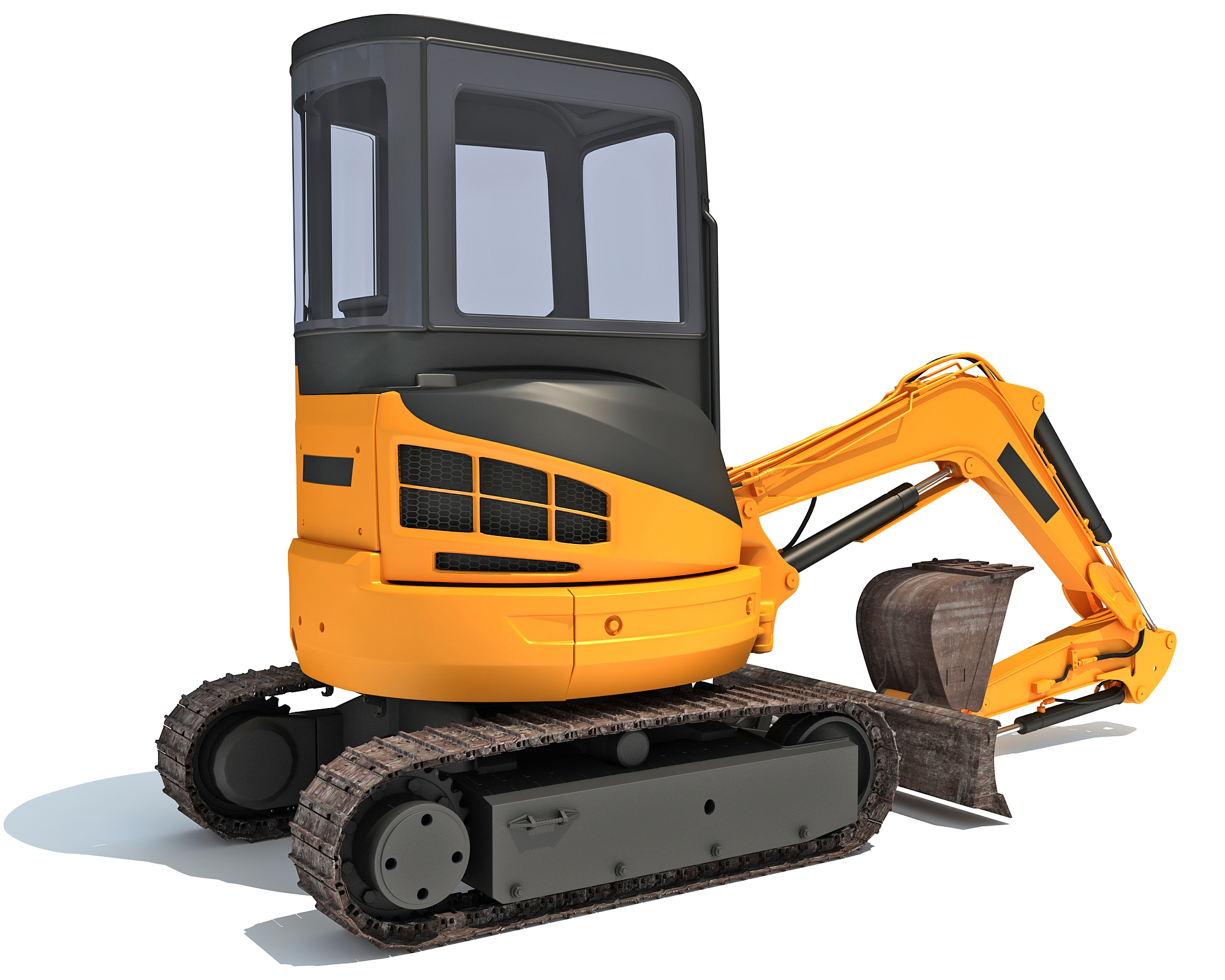 3D tracked mini excavator model - TurboSquid 1238802