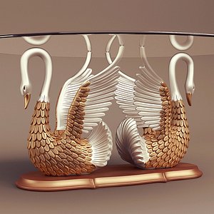 swan table 3d model